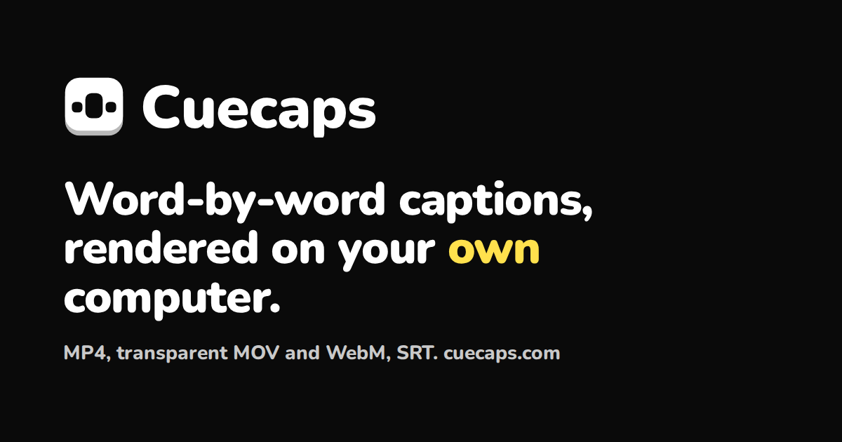 Free automatic caption editor for shorts, tiktoks and whatnot :)